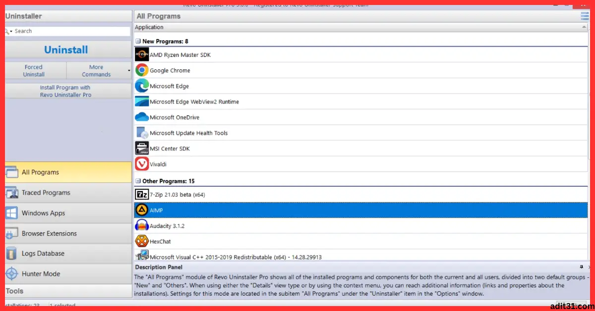 Revo Uninstaller Pro