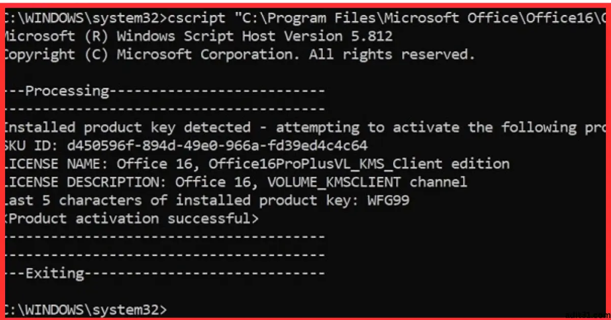 Microsoft Activation Scripts