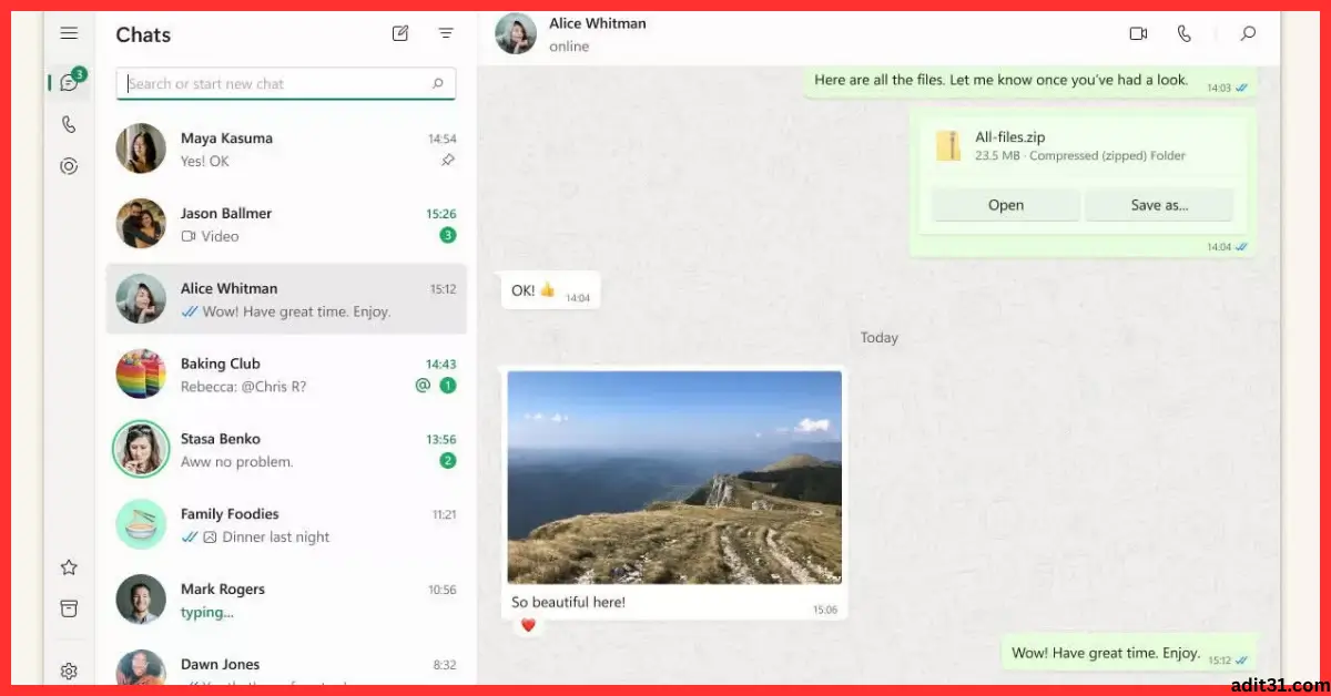 Whatsapp for Windows Computer 